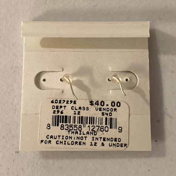 Macy's Sterling Silver Peace Sign Earrings - Picture 4 of 4